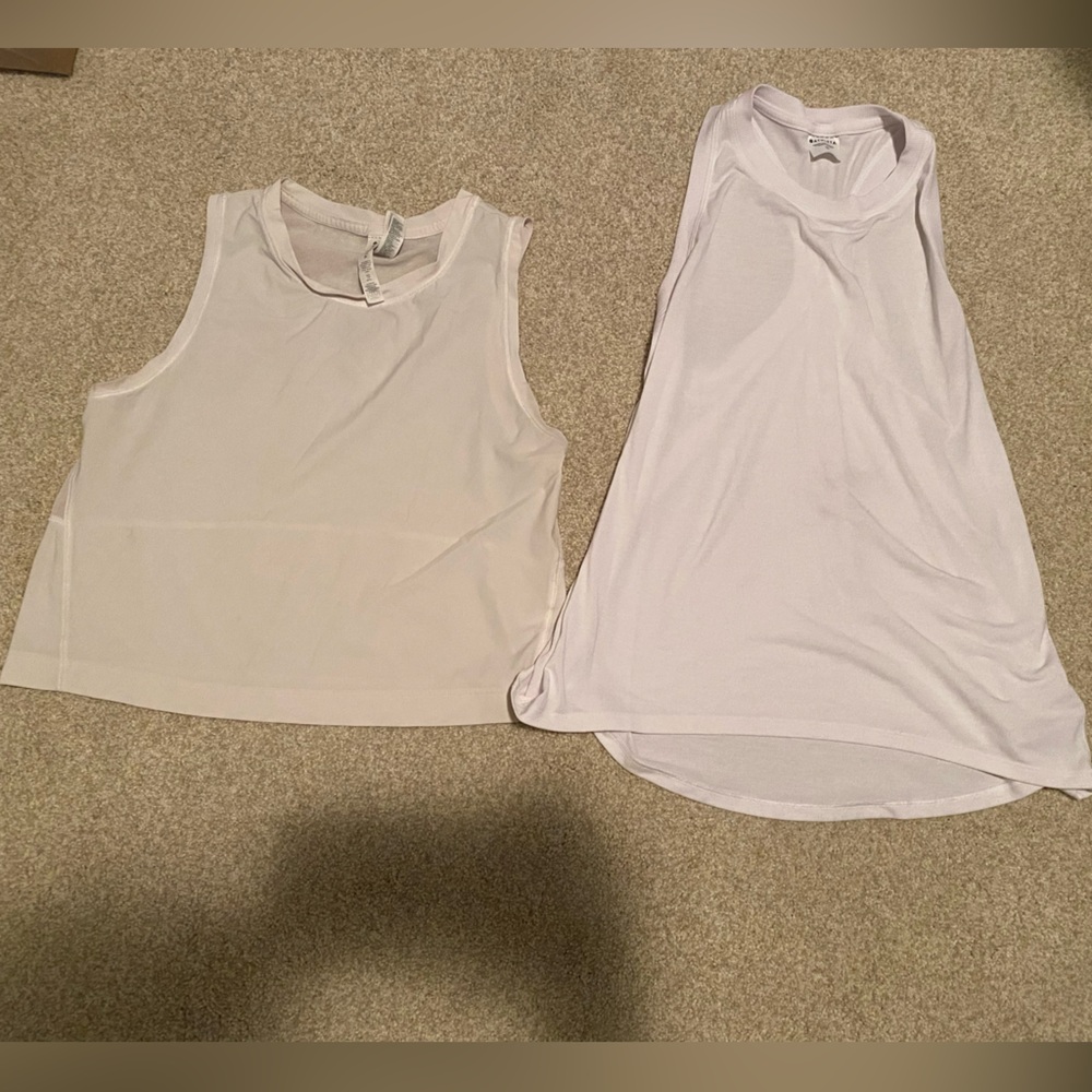 Lot Of 2 Athleta Women’s Tank Tops Size XXS Crop Mesh XS Racerback